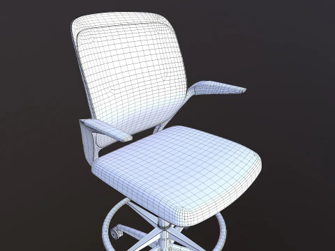 Padded Office Chair 3D Model