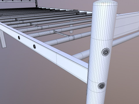 Тюремне ліжко 3D Модель