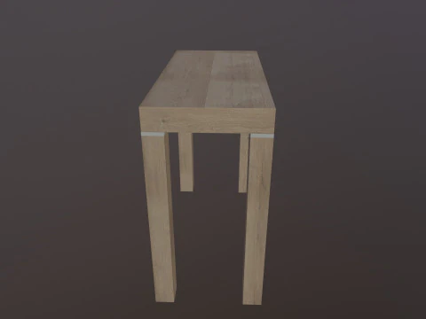 Wooden Table Low-poly 3D Model