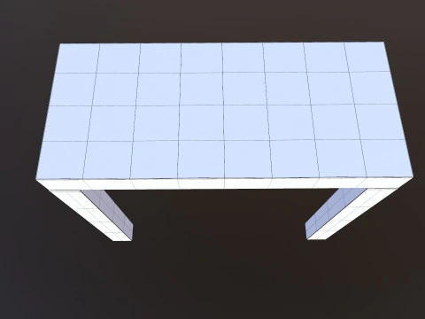 Wooden Table Low-poly 3D Model