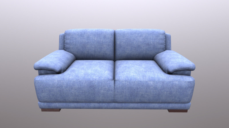 Leather Sofa 2 seater 3D Model .c4d .max .obj .3ds .fbx .stl .blend 