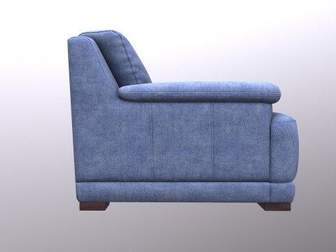 Leather Sofa 2 seater 3D Model
