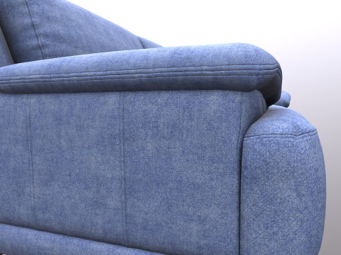 Leather Sofa 2 seater 3D Model