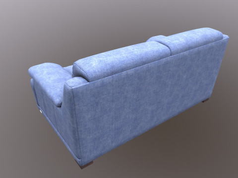 Leather Sofa 2 seater 3D Model
