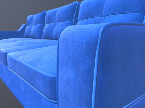 Leather Sofa 3 Seater 3D Model