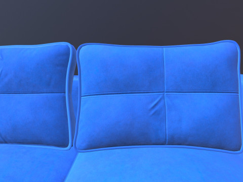 Leather Sofa 3 Seater 3D Model