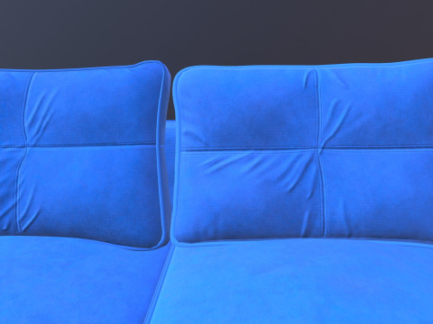 Leather Sofa 3 Seater 3D Model