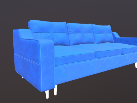 Leather Sofa 3 Seater 3D Model