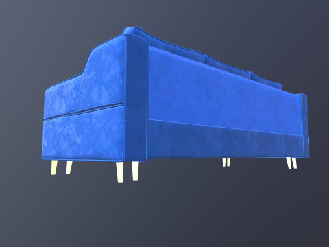 Leather Sofa 3 Seater 3D Model