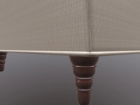 Chesterfield Armchair Sofa 3D Model