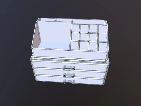 Jewellery Box Cosmetic Storage 3D Model