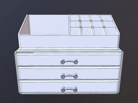 Jewellery Box Cosmetic Storage 3D Model
