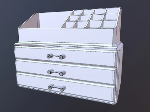Jewellery Box Cosmetic Storage 3D Model