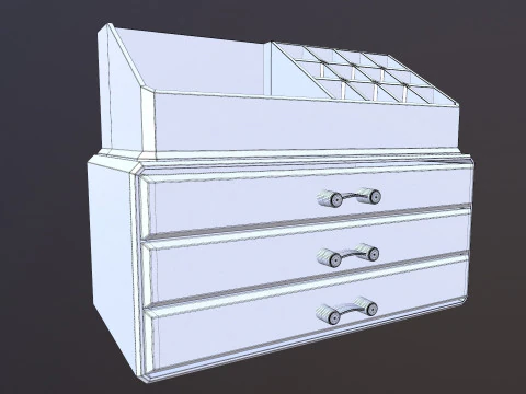Jewellery Box Cosmetic Storage 3D Model