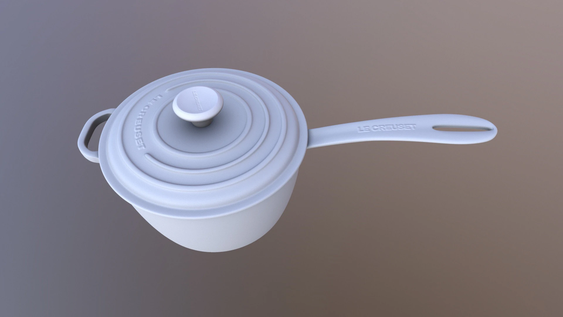 Iron Saucepan 3D Model .c4d .max .obj .3ds .fbx .stl .blend 