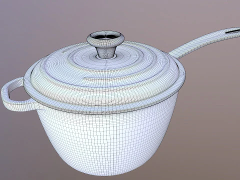 Iron Saucepan 3D Model
