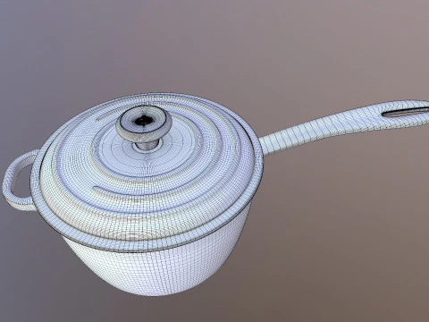 Iron Saucepan 3D Model