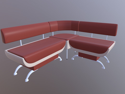 Banco esquinero Rodnik Capuchino Modelo 3D