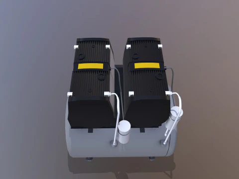 M&aacute;quina Compressora Modelo 3D