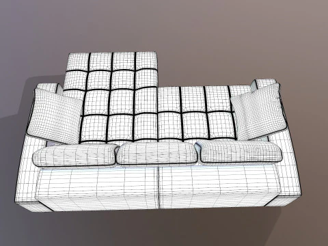 Sofa LShape 3D Model