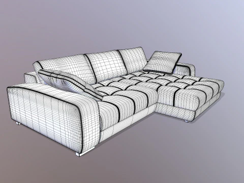 Sofa LShape 3D Model