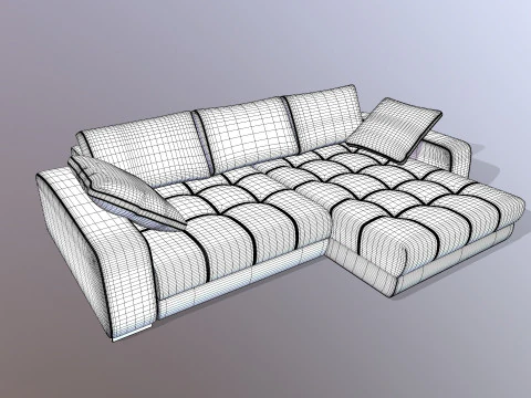 Sofa LShape 3D Model