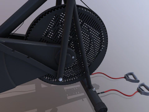 Air Bike Exercise Cycle 3D Model