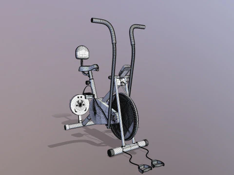 Air Bike Exercise Cycle 3D Model