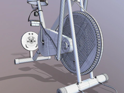 Air Bike Exercise Cycle 3D Model