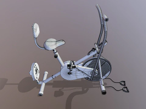 Air Bike Exercise Cycle 3D Model