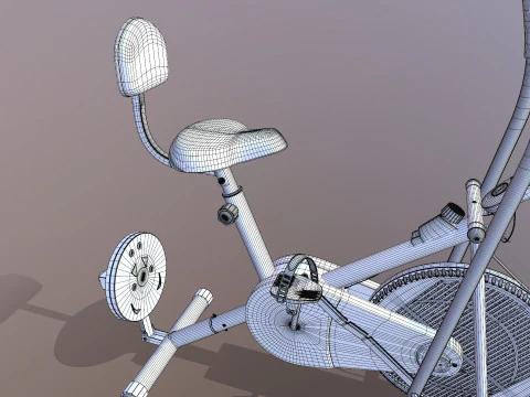 Air Bike Exercise Cycle 3D Model