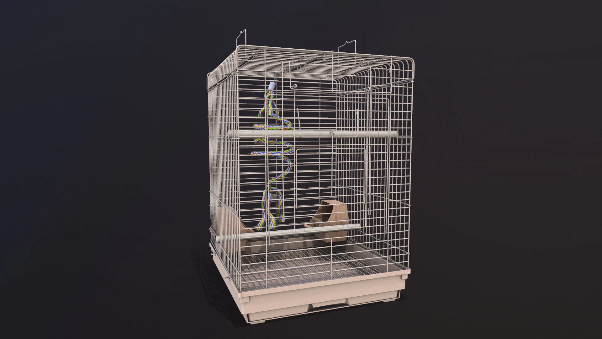Bird Cage 3D Model .c4d .max .obj .3ds .fbx .stl .blend