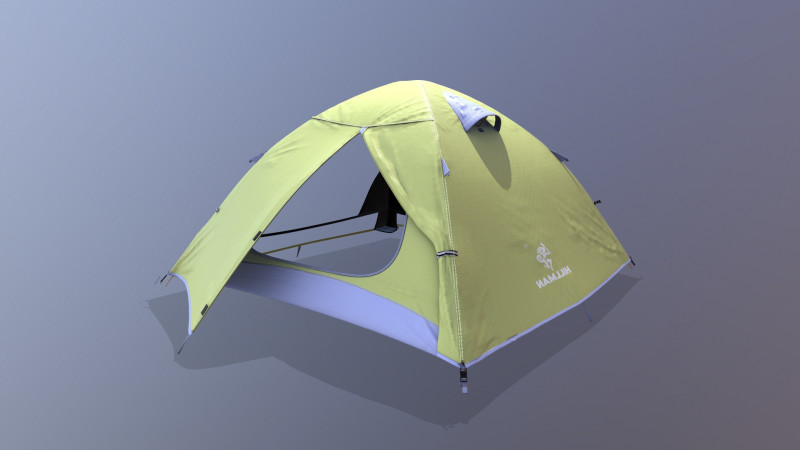 Camping Tent 3D Model .c4d .max .obj .3ds .fbx .stl .blend