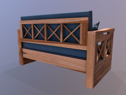 Ofis Salonu i&ccedil;in Tasarımcı Kanepe 3D Model