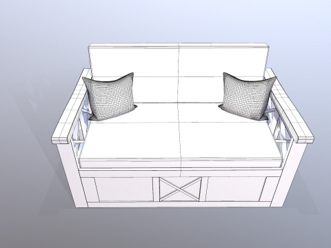 Ofis Salonu i&ccedil;in Tasarımcı Kanepe 3D Model