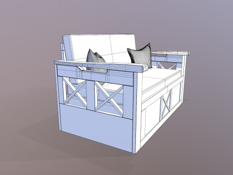 Ofis Salonu i&ccedil;in Tasarımcı Kanepe 3D Model