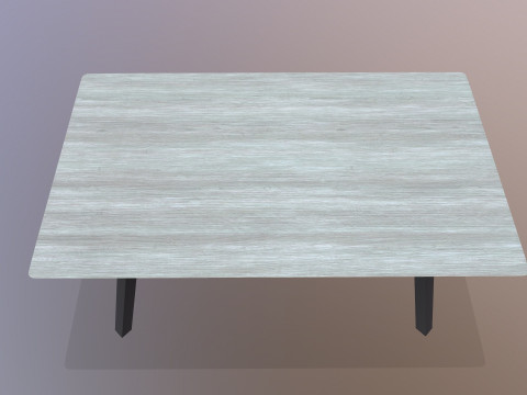 나무 테이블 로우 폴리 3D 모델