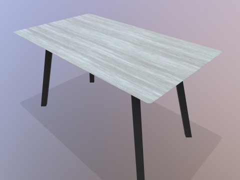 나무 테이블 로우 폴리 3D 모델