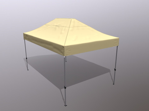 Палатка с навесом 3D Модель