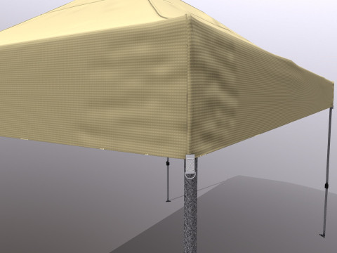 Палатка с навесом 3D Модель