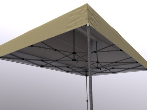 Палатка с навесом 3D Модель