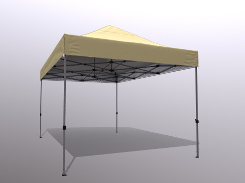 Палатка с навесом 3D Модель