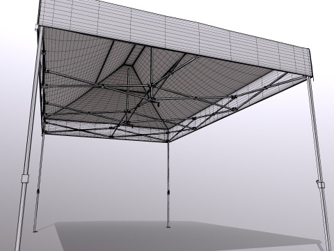 Палатка с навесом 3D Модель