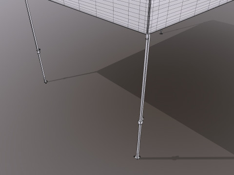 Палатка с навесом 3D Модель