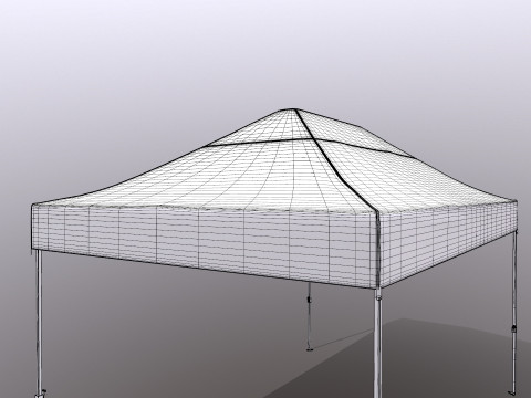 Палатка с навесом 3D Модель