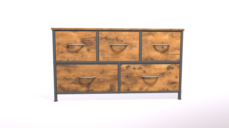 Dresser Drawers 3D Model .c4d .max .obj .3ds .fbx .stl .blend 