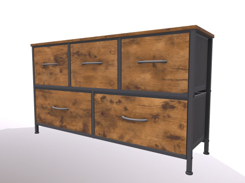 Dresser Drawers 3D Model