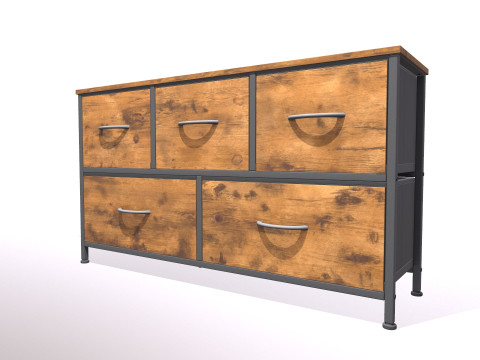 Dresser Drawers 3D Model