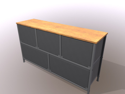 Dresser Drawers 3D Model