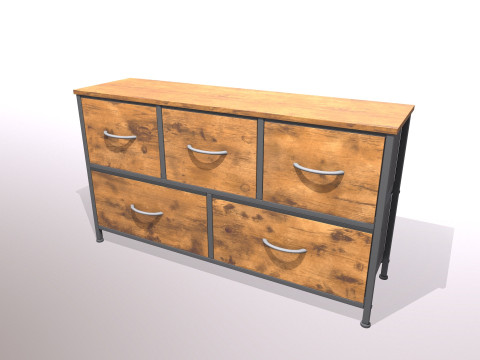 Dresser Drawers 3D Model